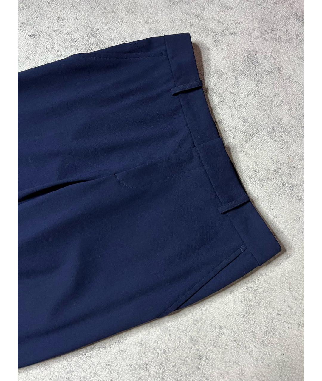 RALPH LAUREN PURPLE LABEL Темно-синие шерстяные брюки узкие, фото 3