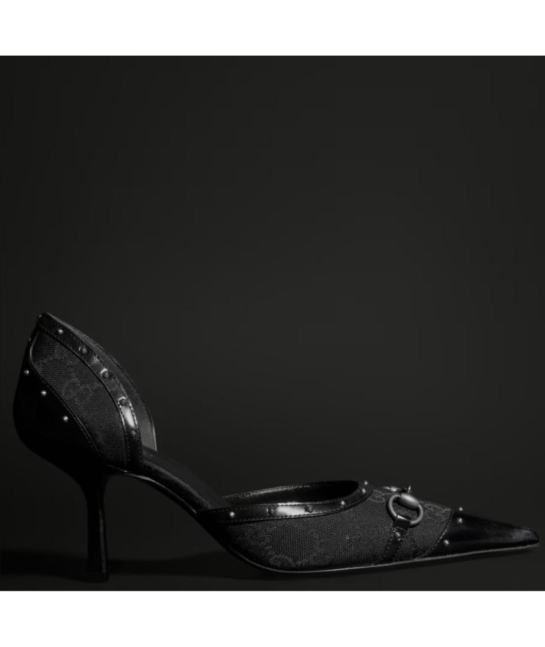 GUCCI Черные текстильные туфли, фото 6