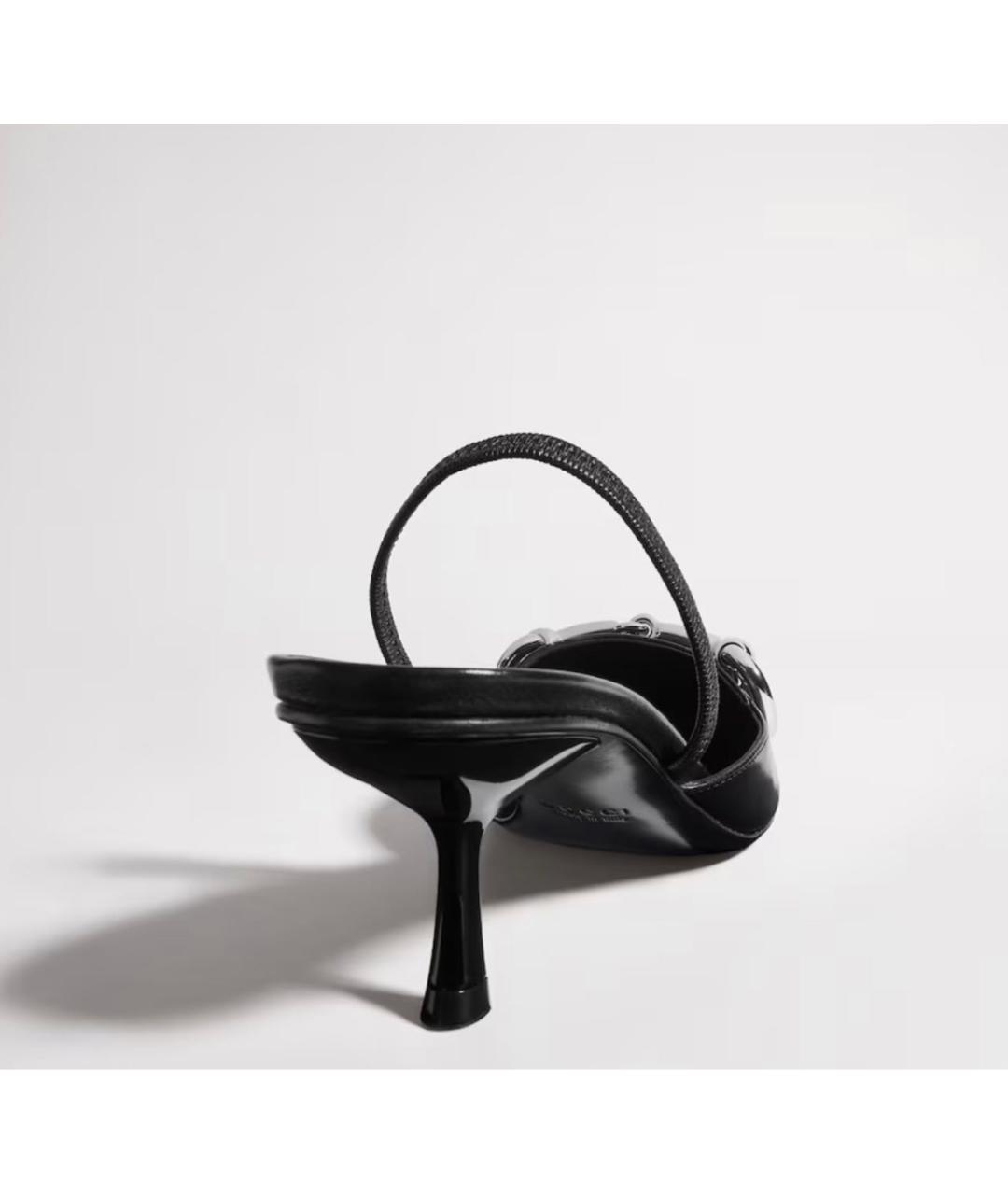 GUCCI Черные кожаные туфли, фото 3
