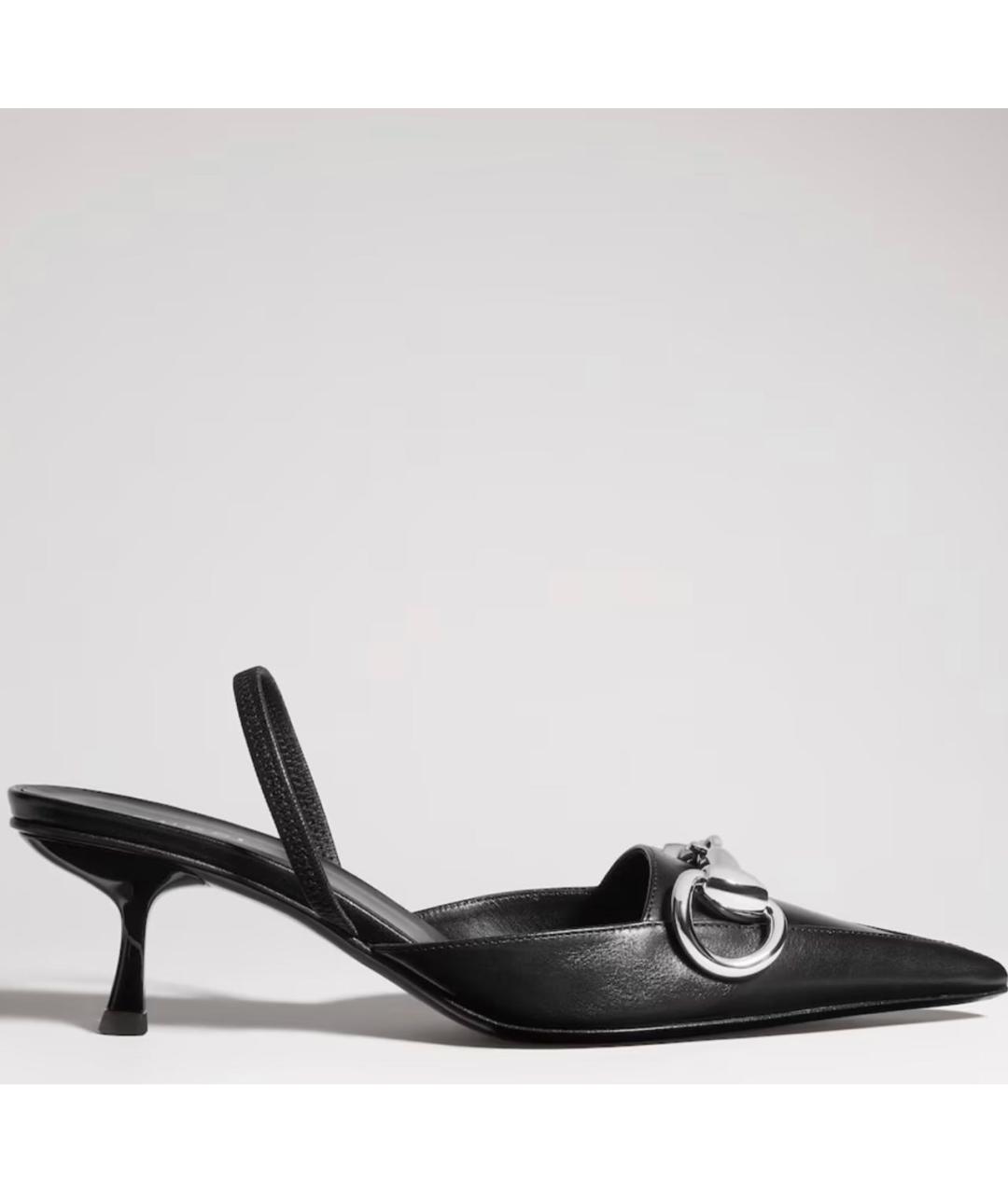 GUCCI Черные кожаные туфли, фото 6