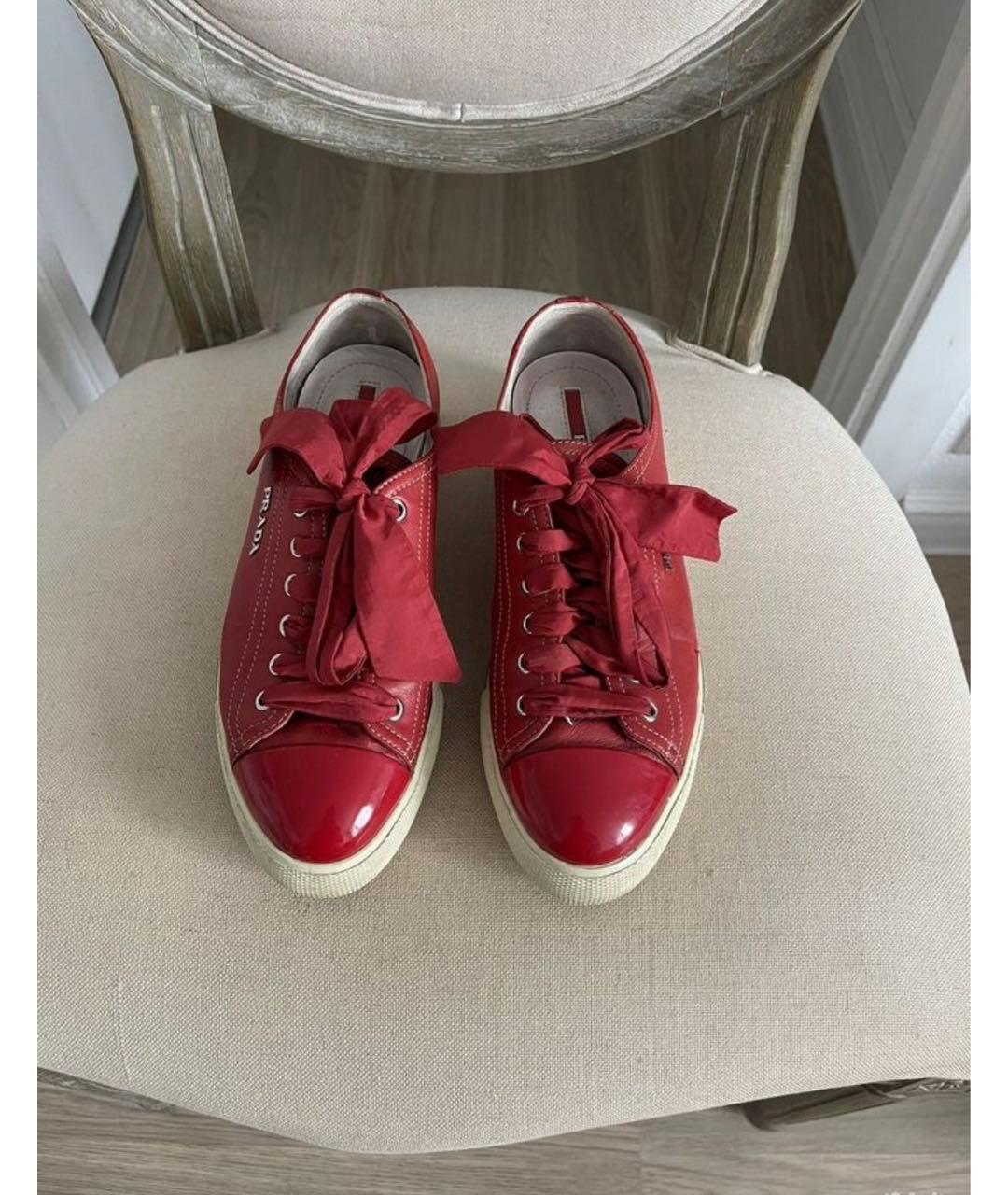 PRADA Красные кожаные ботинки, фото 2