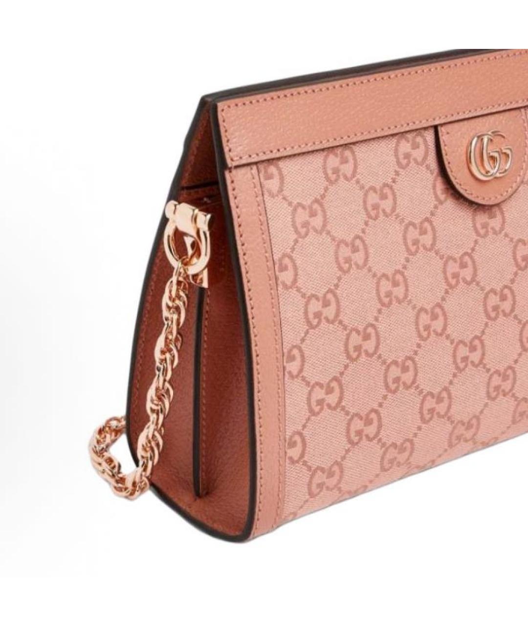 GUCCI Розовая кожаная сумка через плечо, фото 4