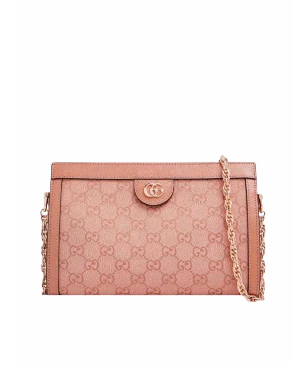 GUCCI Розовая кожаная сумка через плечо, фото 1
