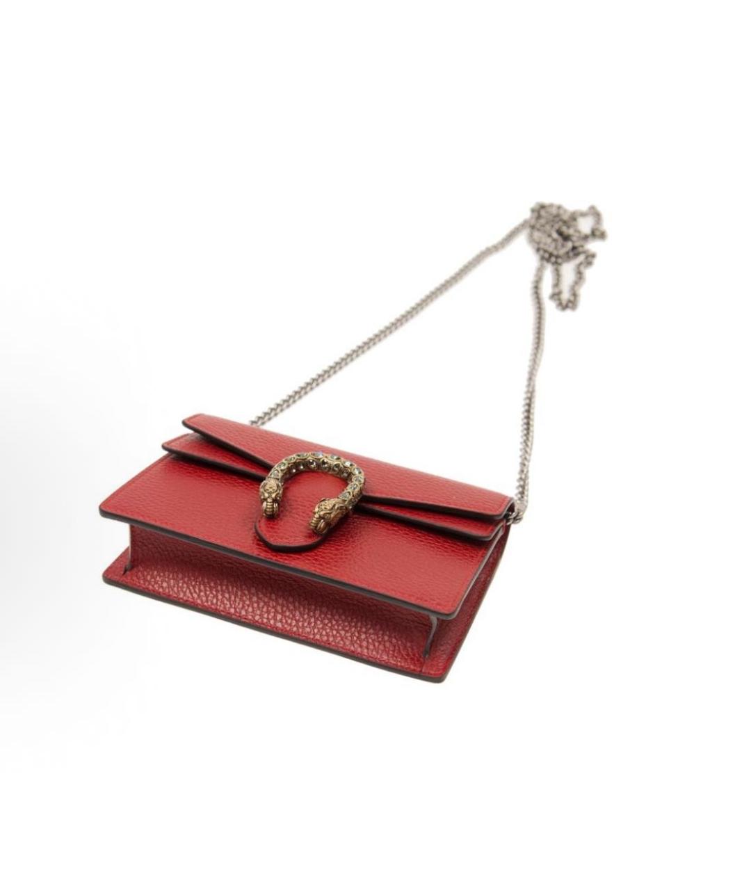 GUCCI Красная кожаная сумка через плечо, фото 4