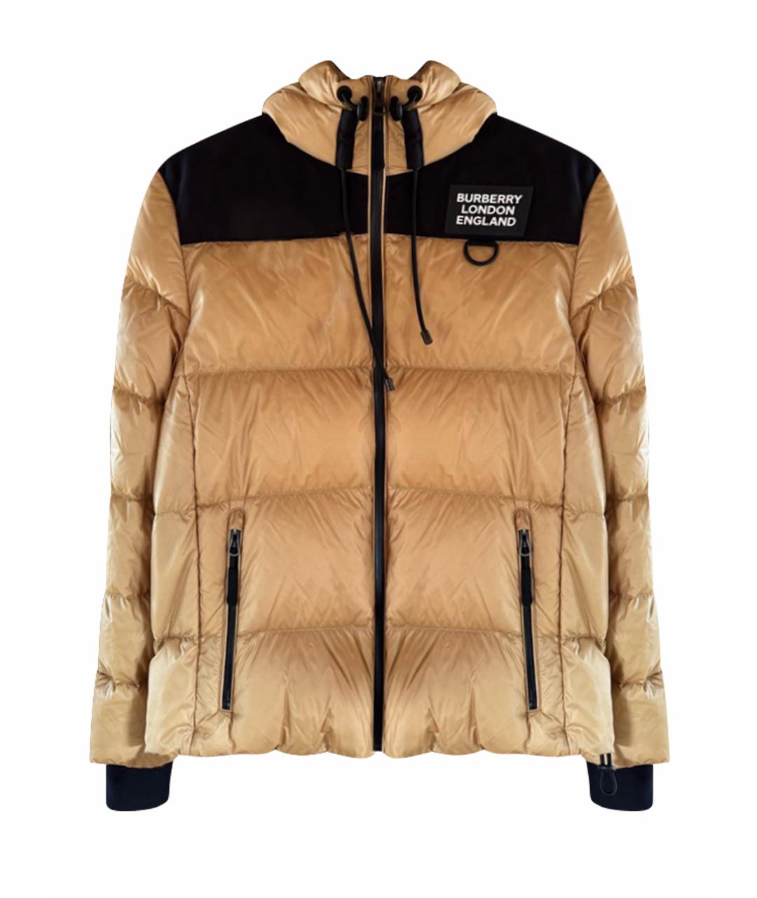 BURBERRY Горчичная полиамидовая куртка, фото 1