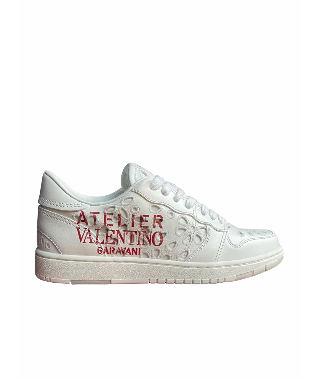 VALENTINO Белые кожаные кроссовки, фото 1