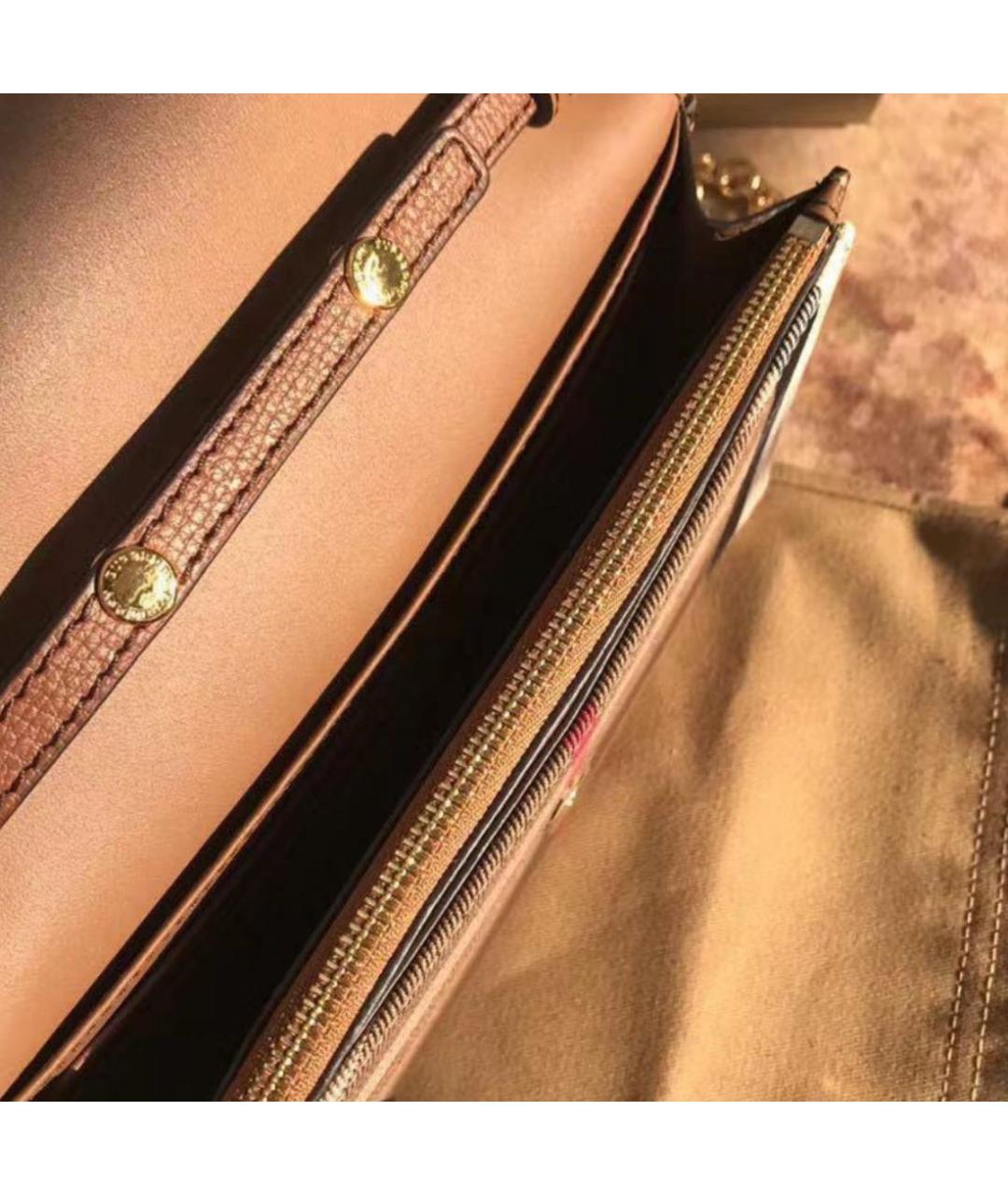BURBERRY Коричневая кожаная сумка через плечо, фото 8