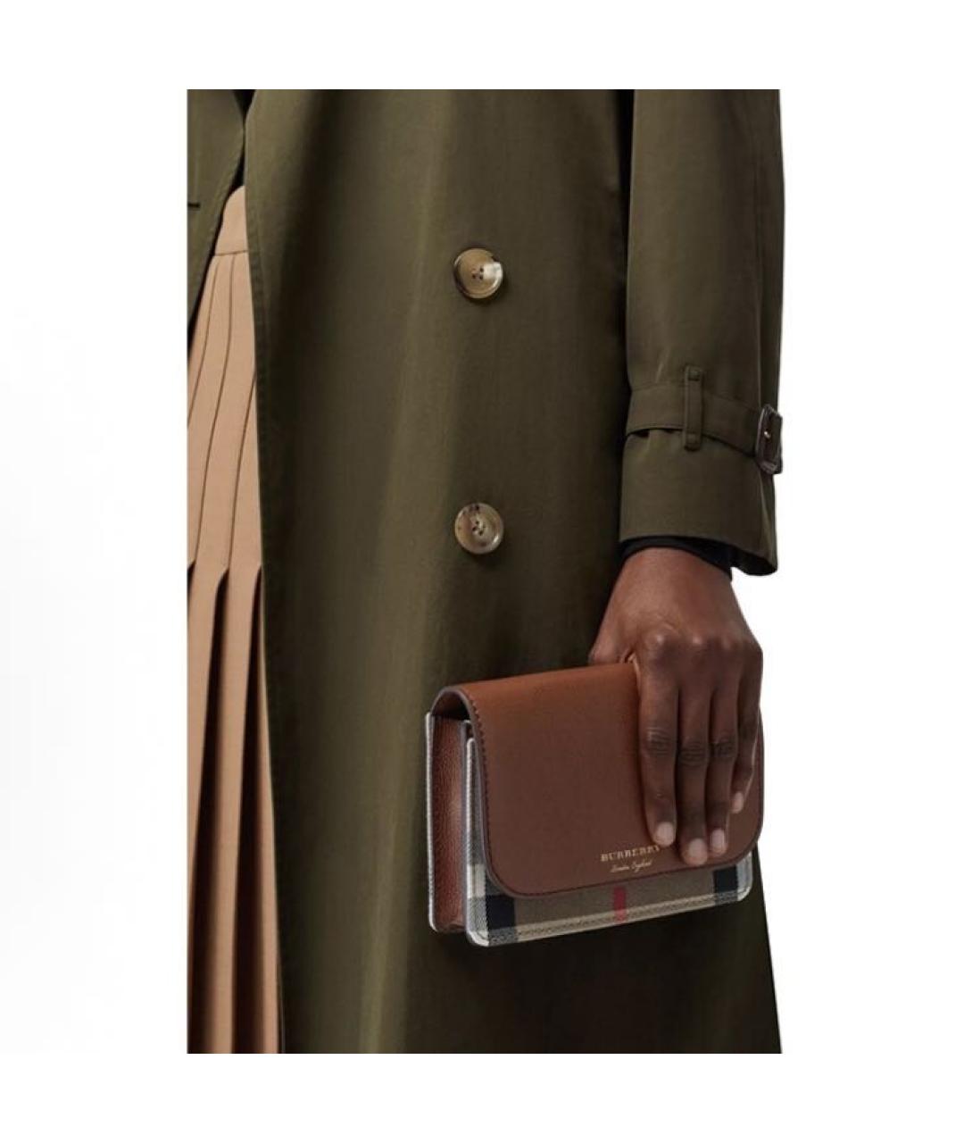 BURBERRY Коричневая кожаная сумка через плечо, фото 4