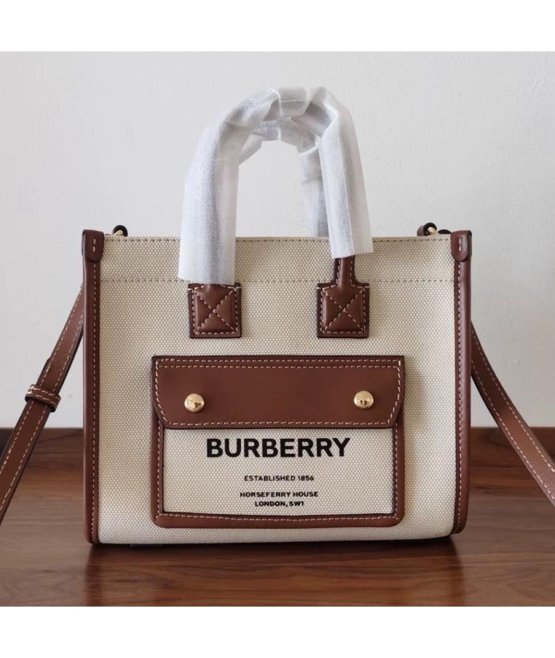 BURBERRY Бежевая сумка через плечо, фото 5