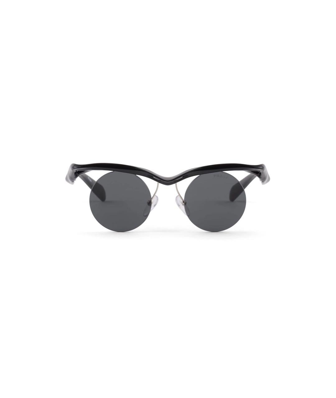 PRADA Черные пластиковые солнцезащитные очки, фото 3