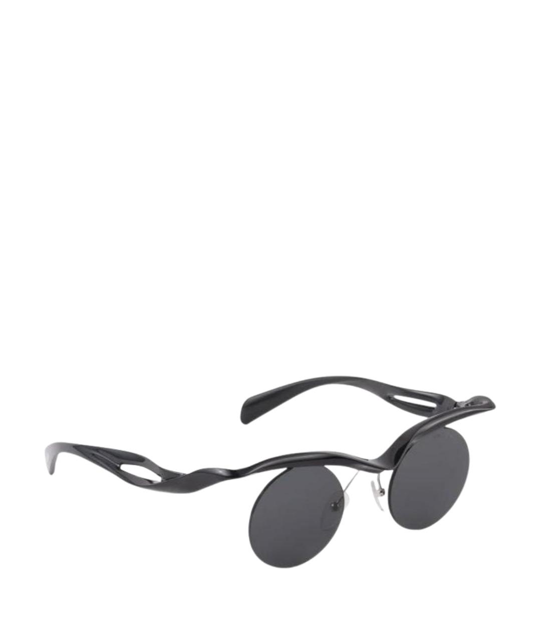 PRADA Черные пластиковые солнцезащитные очки, фото 1