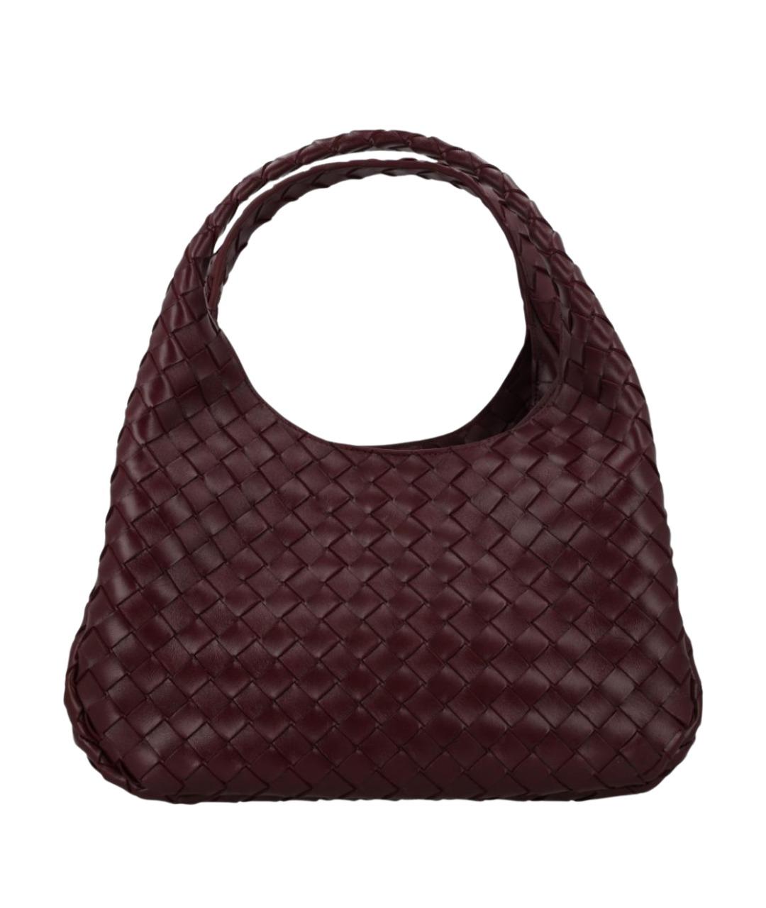 BOTTEGA VENETA Бордовая кожаная сумка через плечо, фото 1