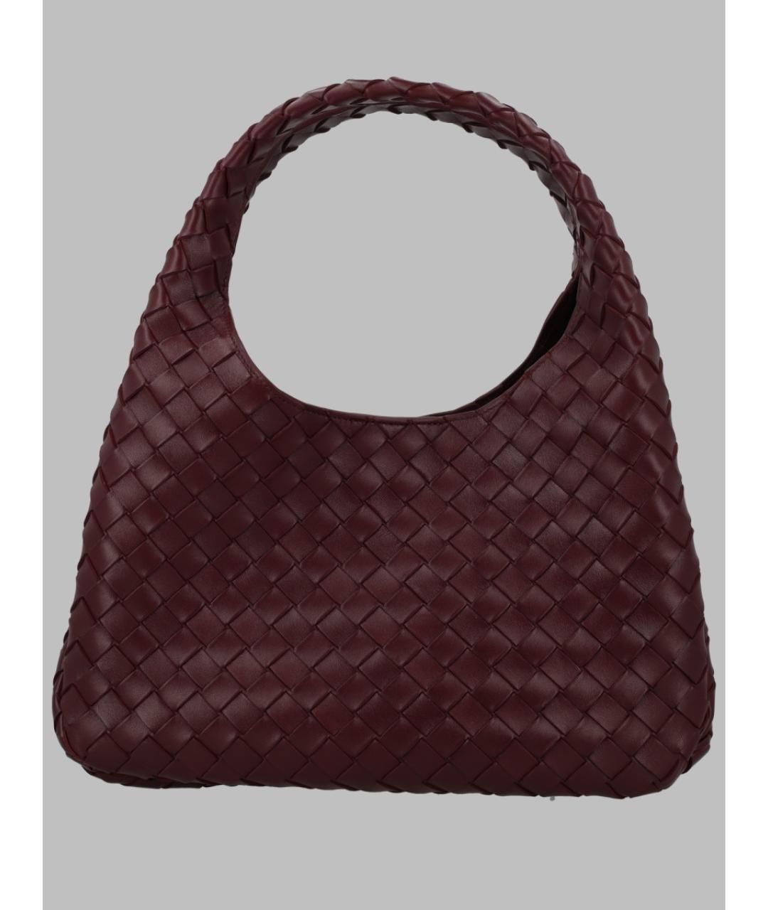 BOTTEGA VENETA Бордовая кожаная сумка через плечо, фото 2