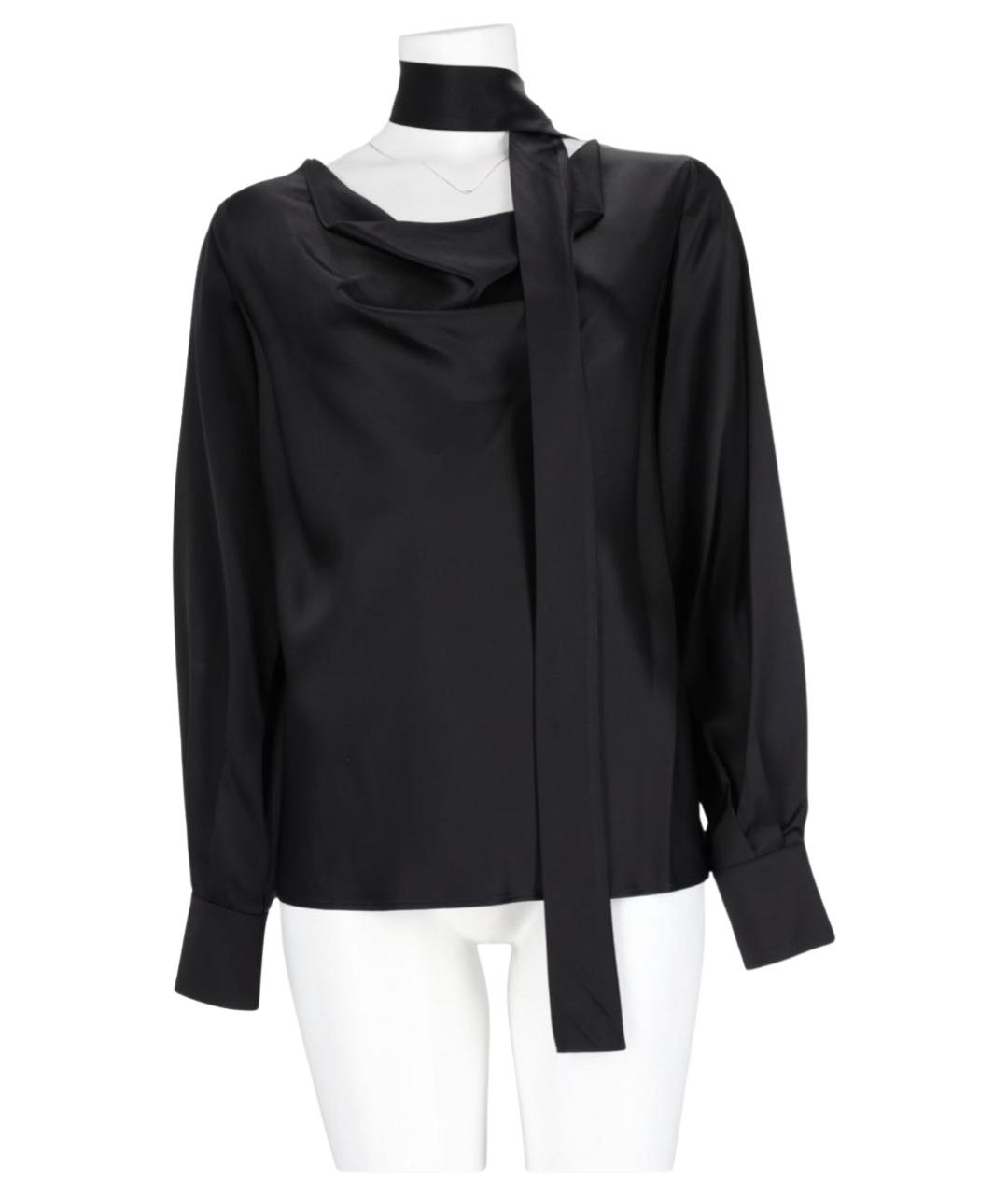MAX MARA Черная шелковая блузы, фото 3