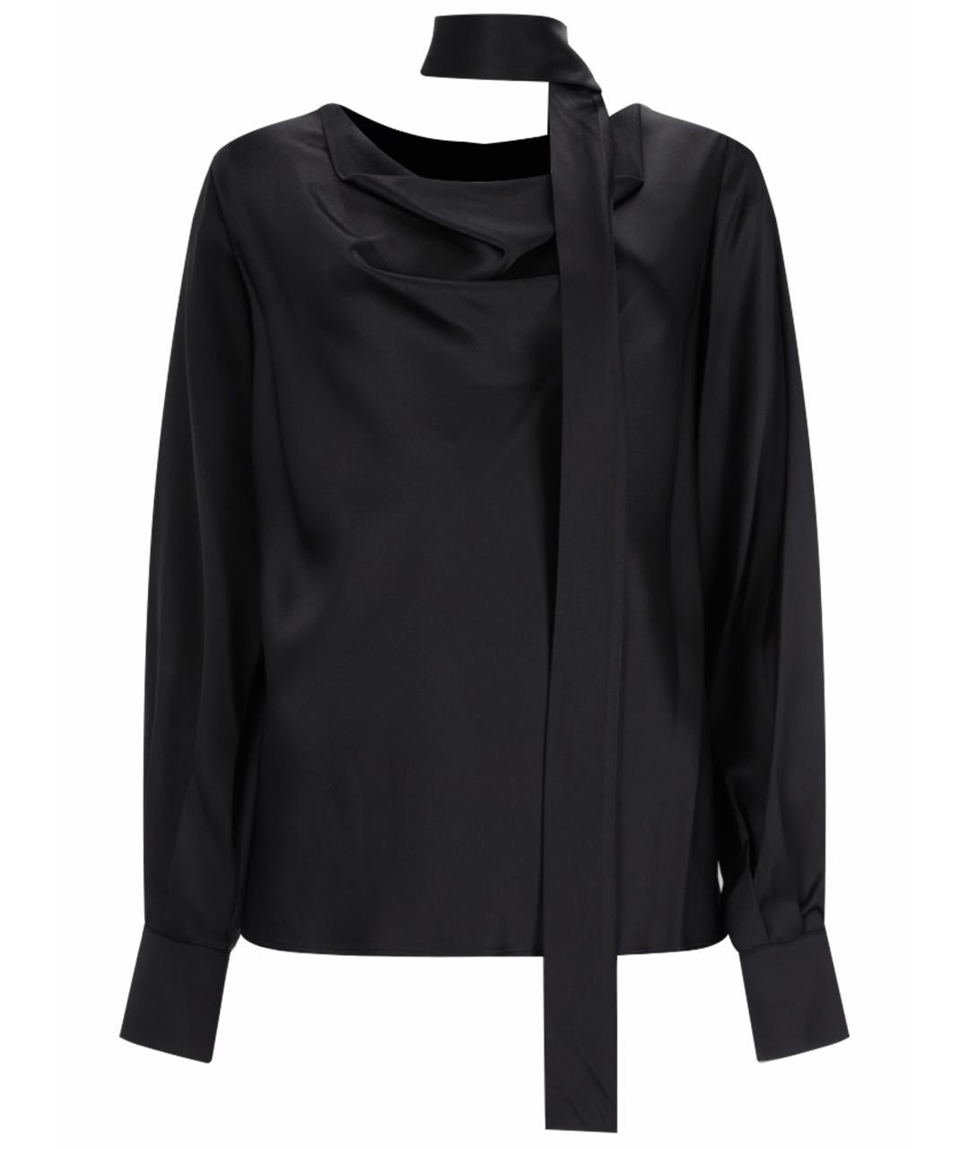 MAX MARA Черная шелковая блузы, фото 1