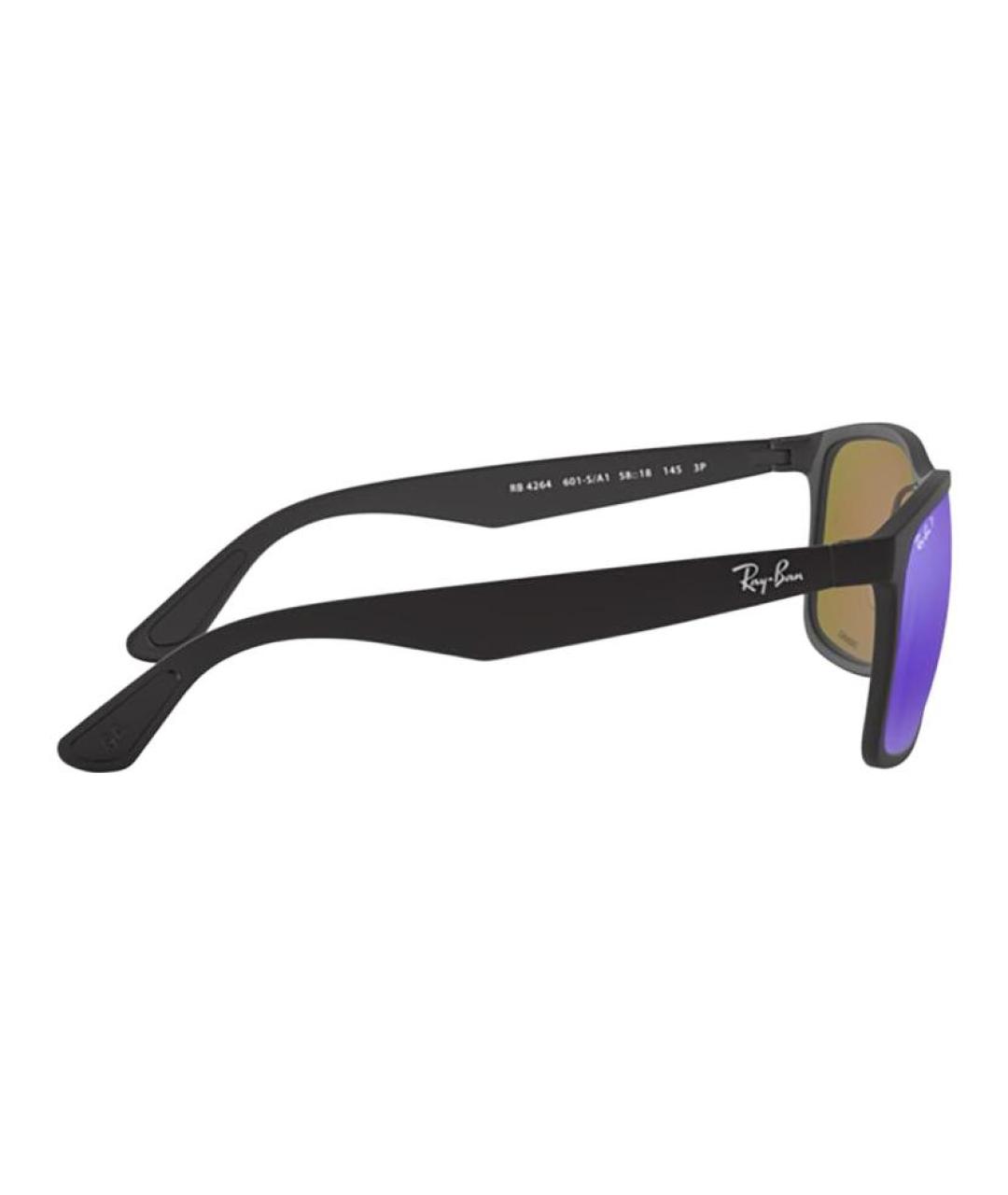 RAY BAN Черные пластиковые солнцезащитные очки, фото 3