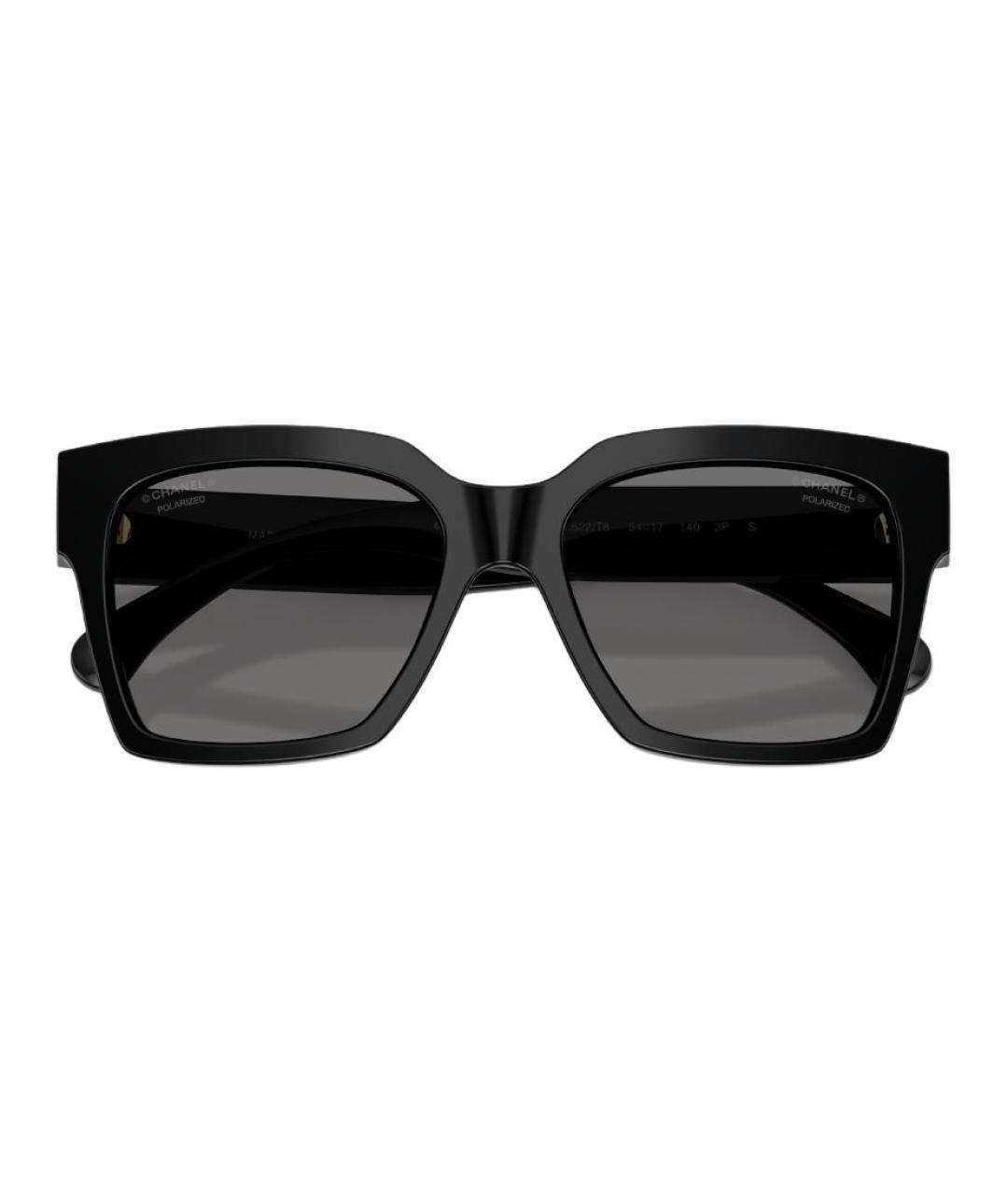 CHANEL Черные пластиковые солнцезащитные очки, фото 3