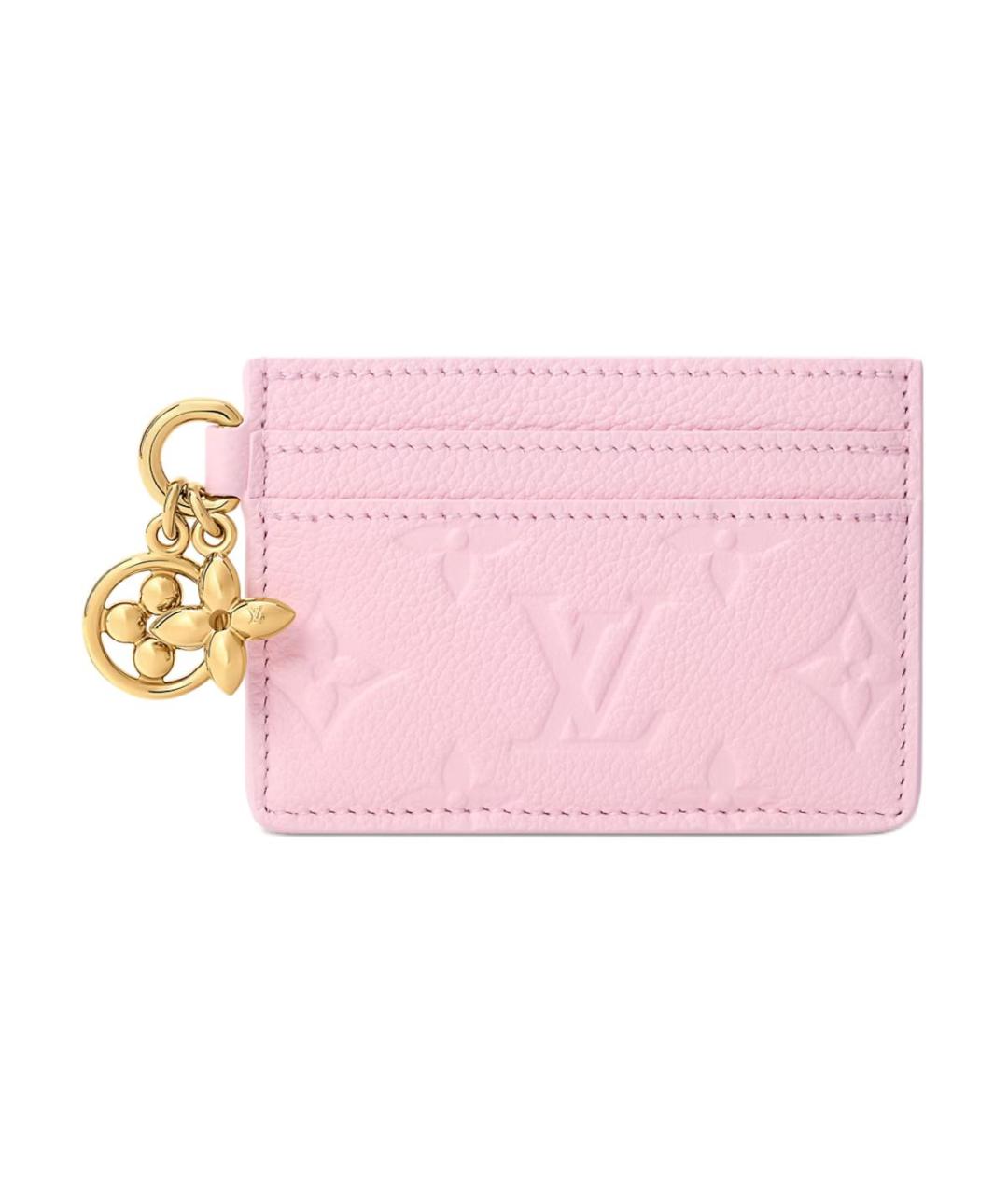 LOUIS VUITTON Розовый кожаный кардхолдер, фото 1