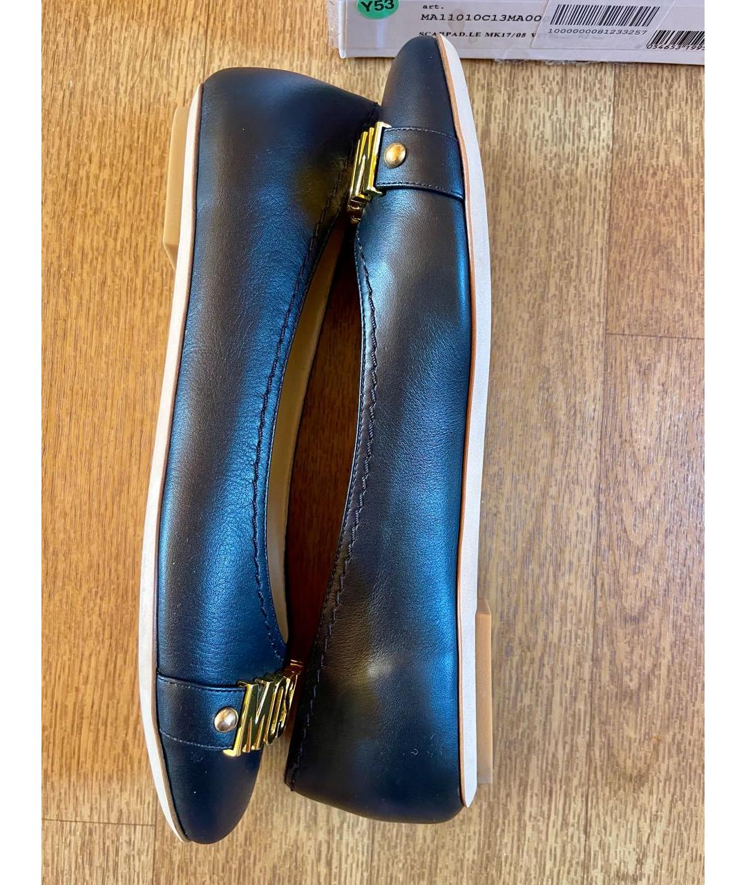MOSCHINO Черные кожаные балетки, фото 9