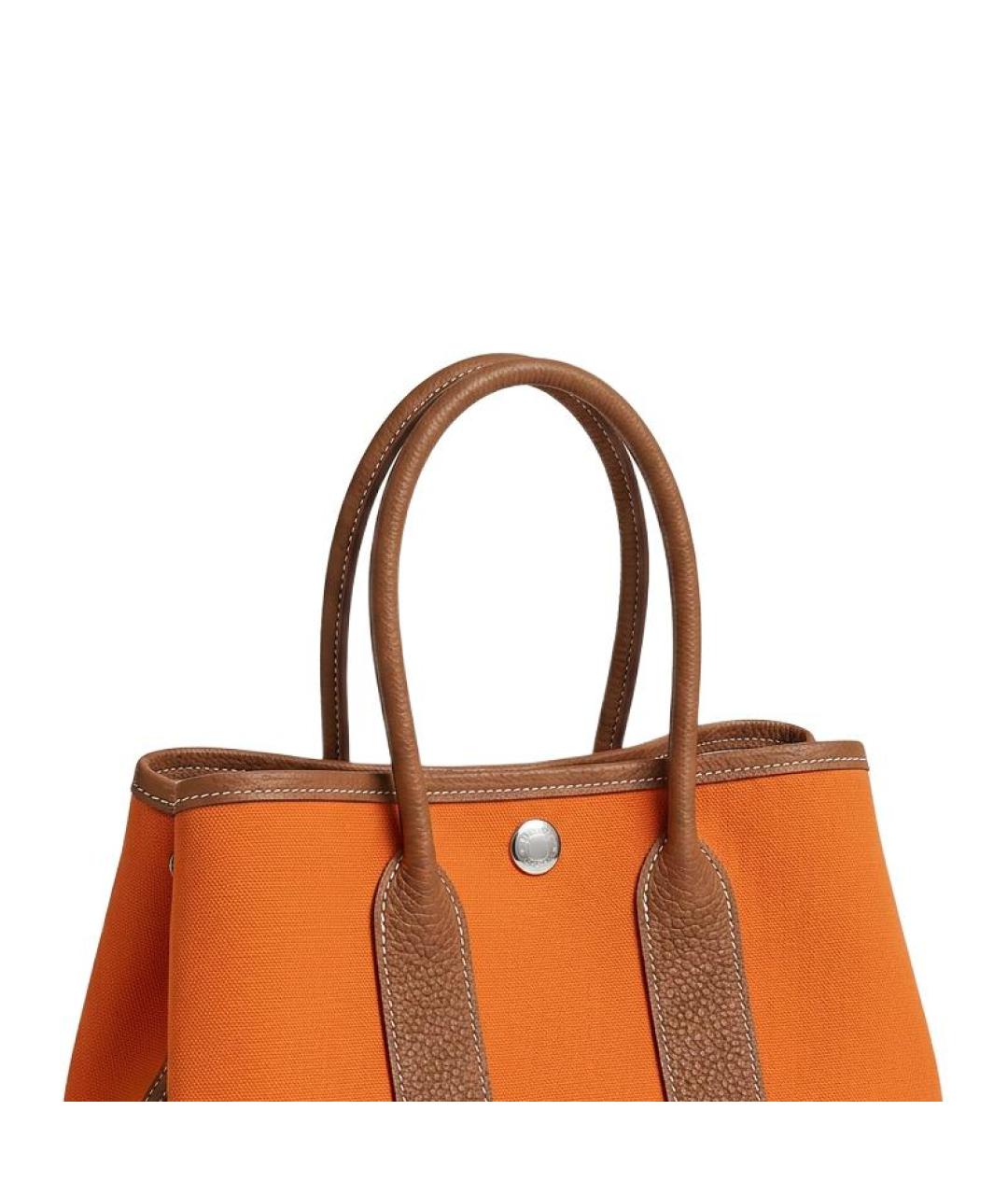 HERMES Оранжевая сумка через плечо из канвы, фото 4