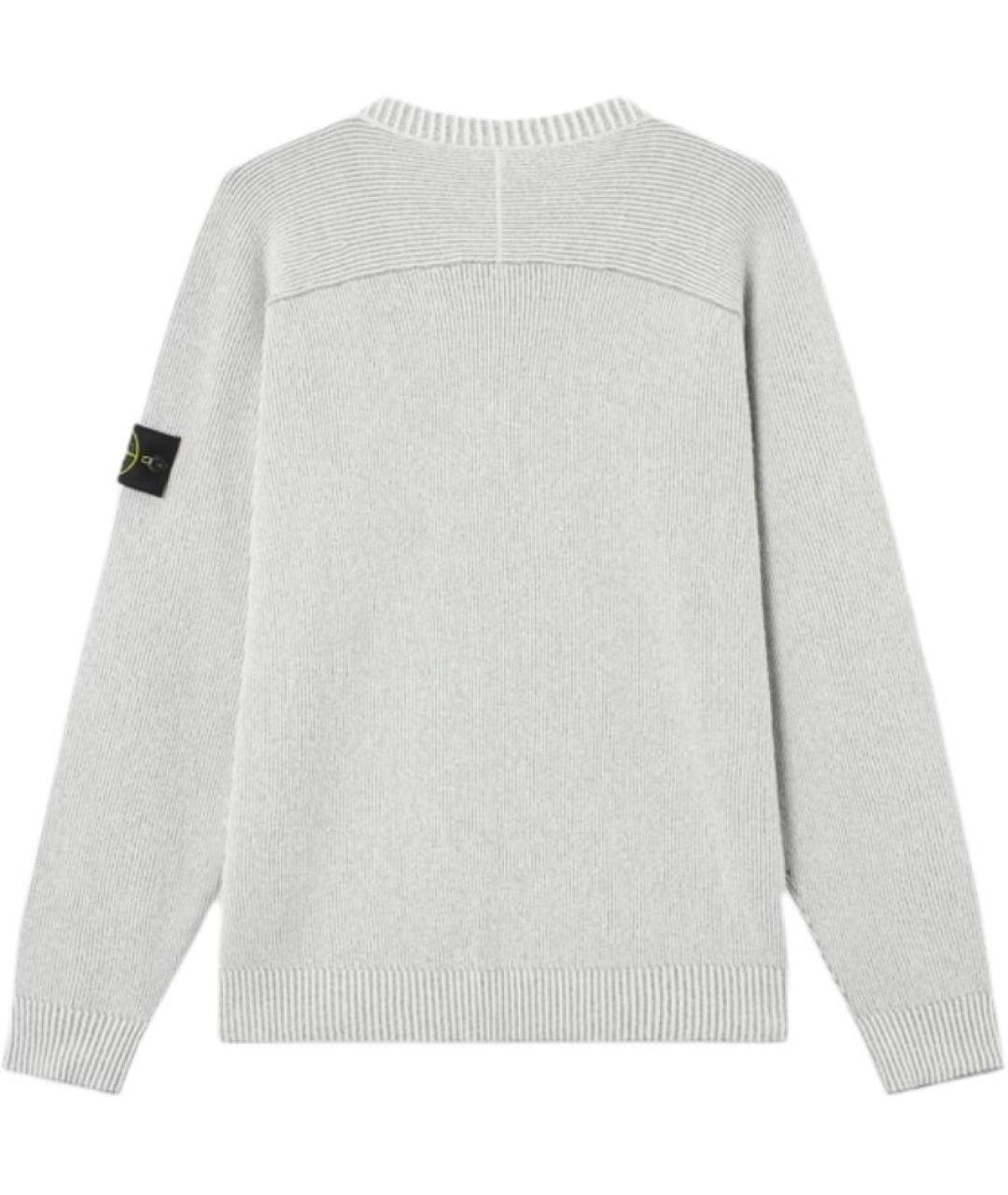 STONE ISLAND Серый хлопковый джемпер / свитер, фото 2