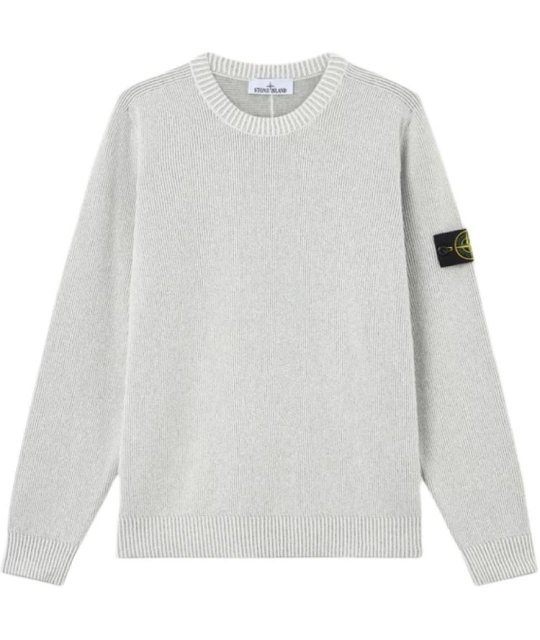 STONE ISLAND Серый хлопковый джемпер / свитер, фото 1