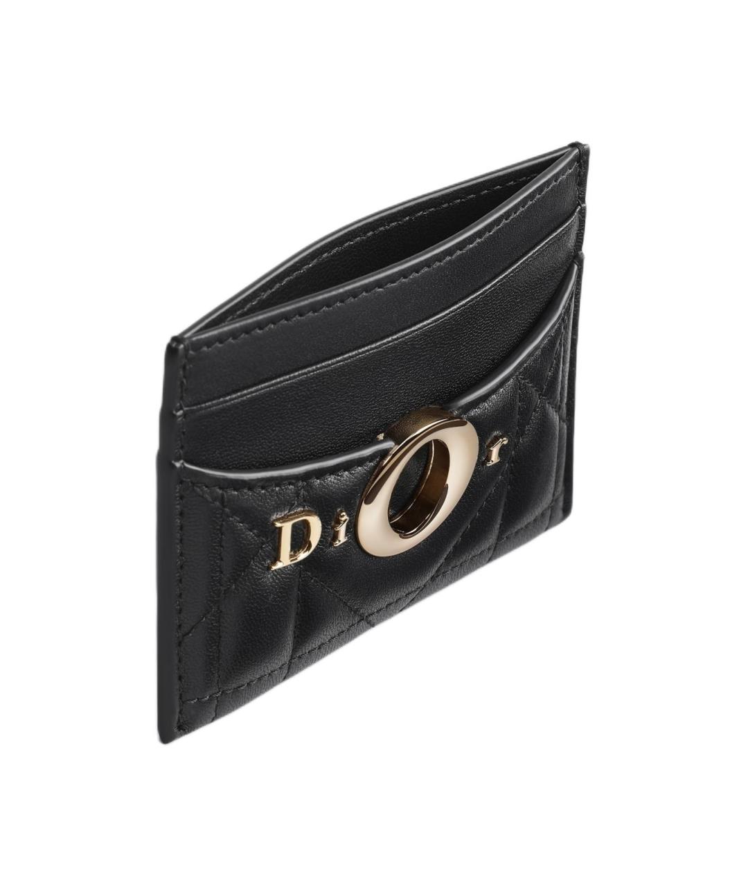 CHRISTIAN DIOR Черный кожаный кардхолдер, фото 2