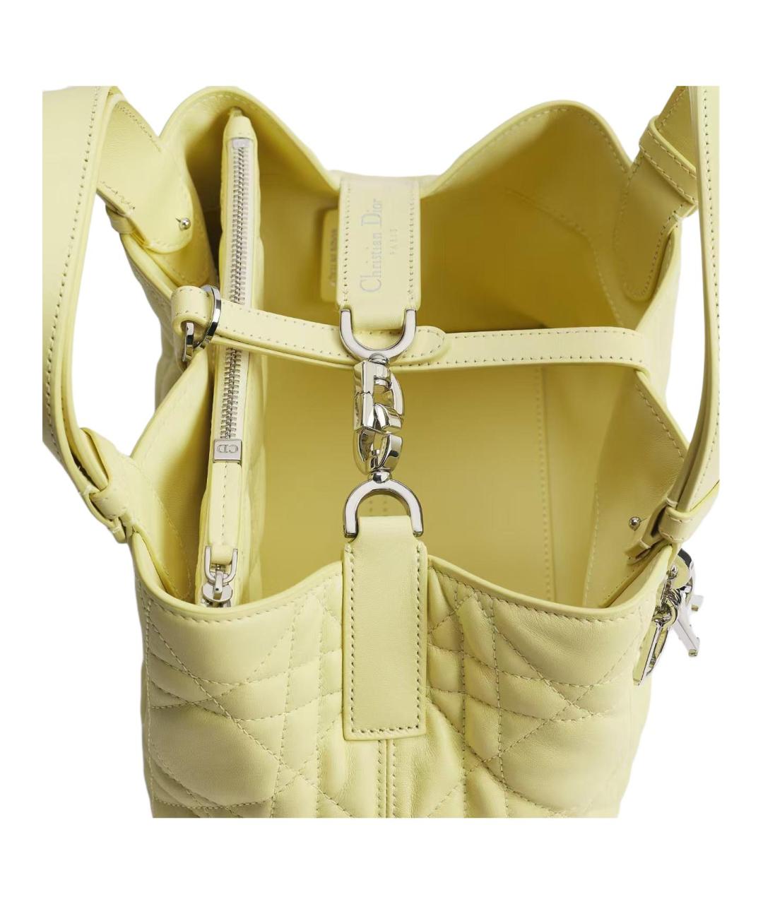 CHRISTIAN DIOR Бежевая кожаная сумка через плечо, фото 5