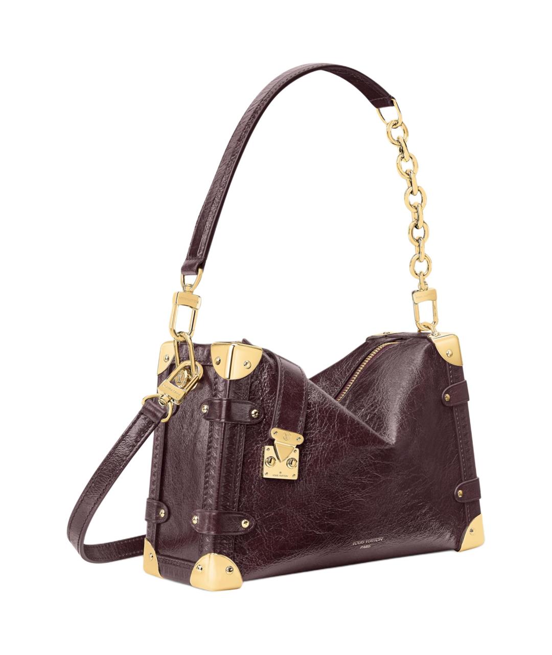 LOUIS VUITTON Коричневая кожаная сумка через плечо, фото 2