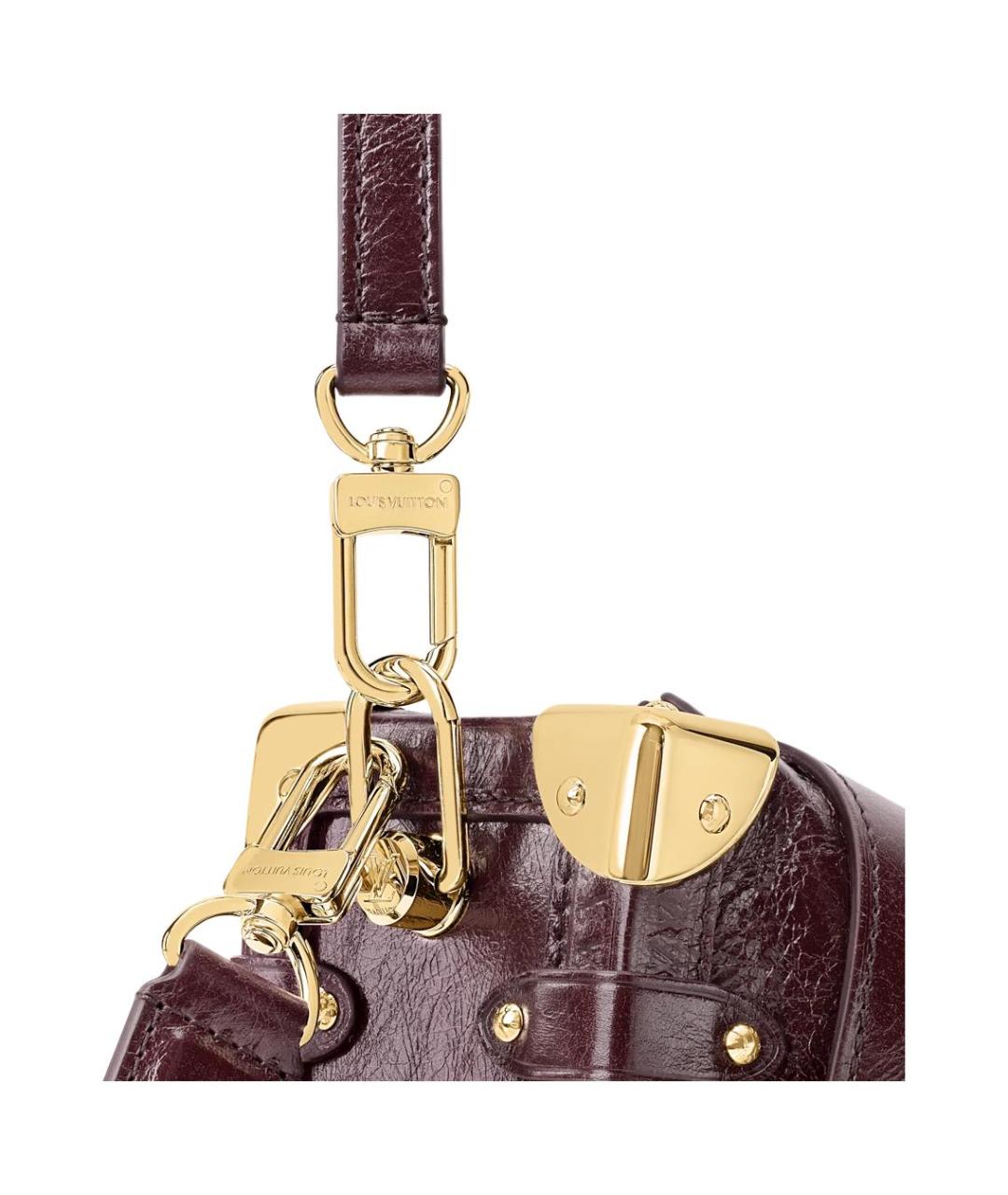 LOUIS VUITTON Коричневая кожаная сумка через плечо, фото 5