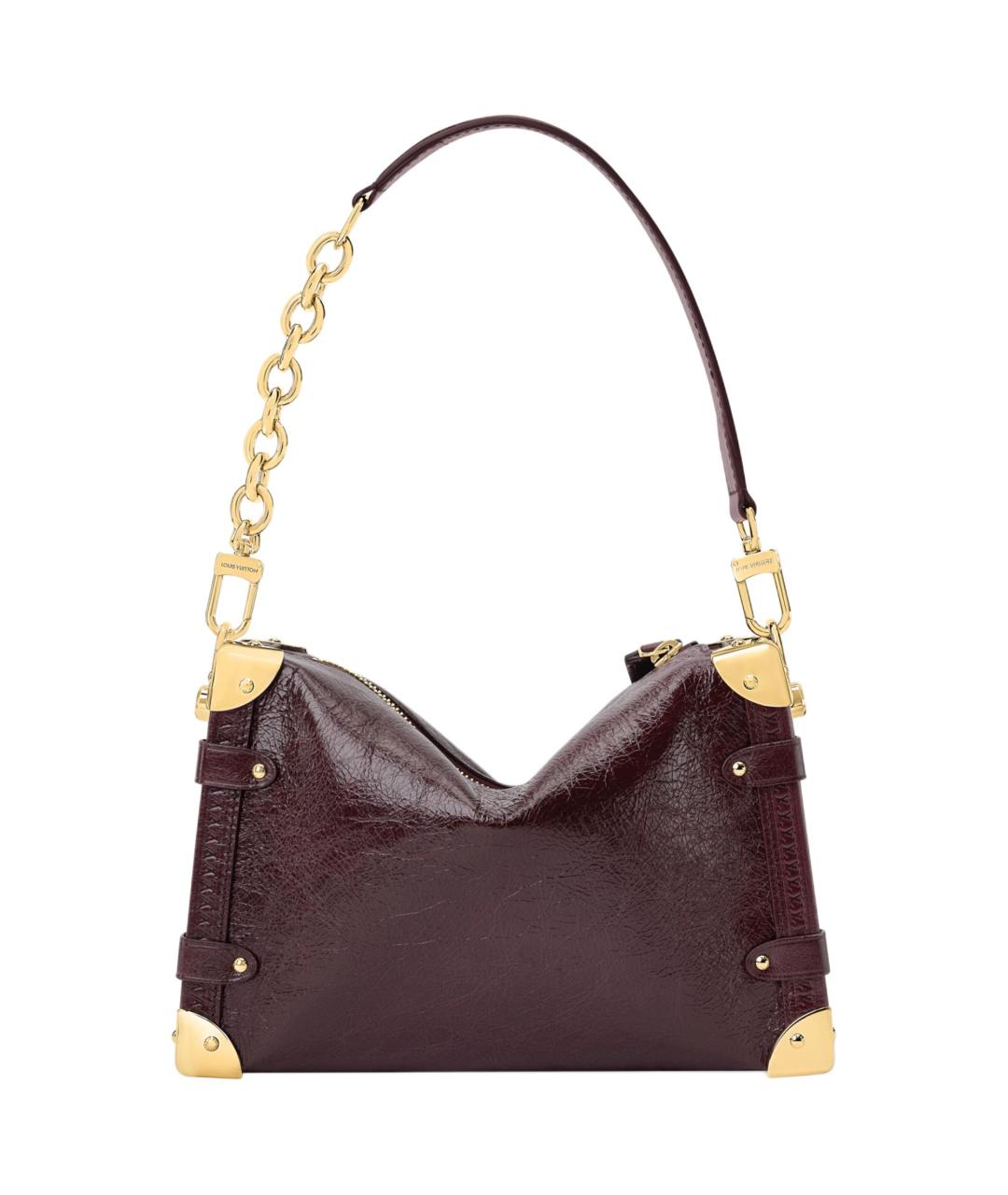 LOUIS VUITTON Коричневая кожаная сумка через плечо, фото 3