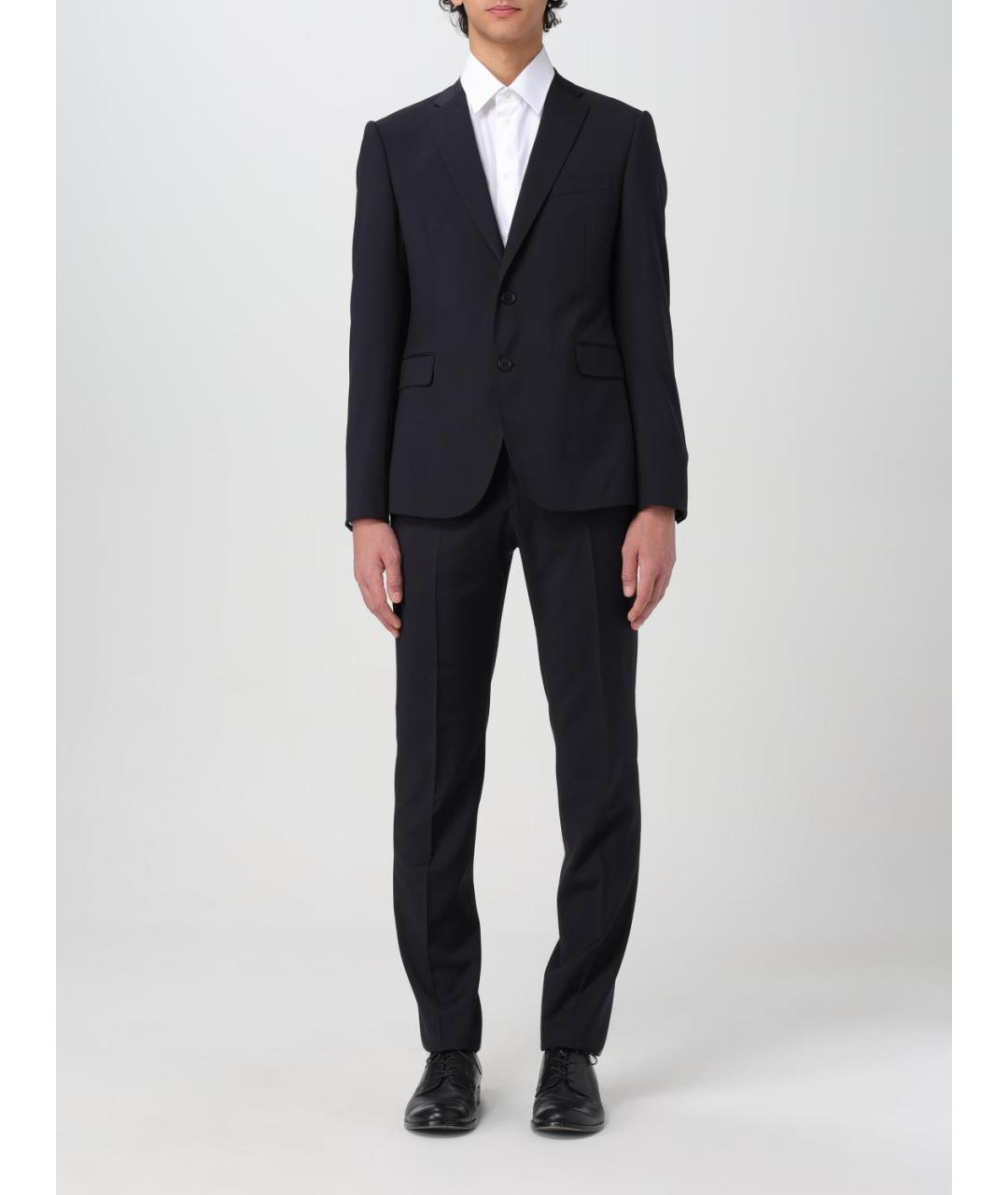 EMPORIO ARMANI Темно-синий классический костюм, фото 7