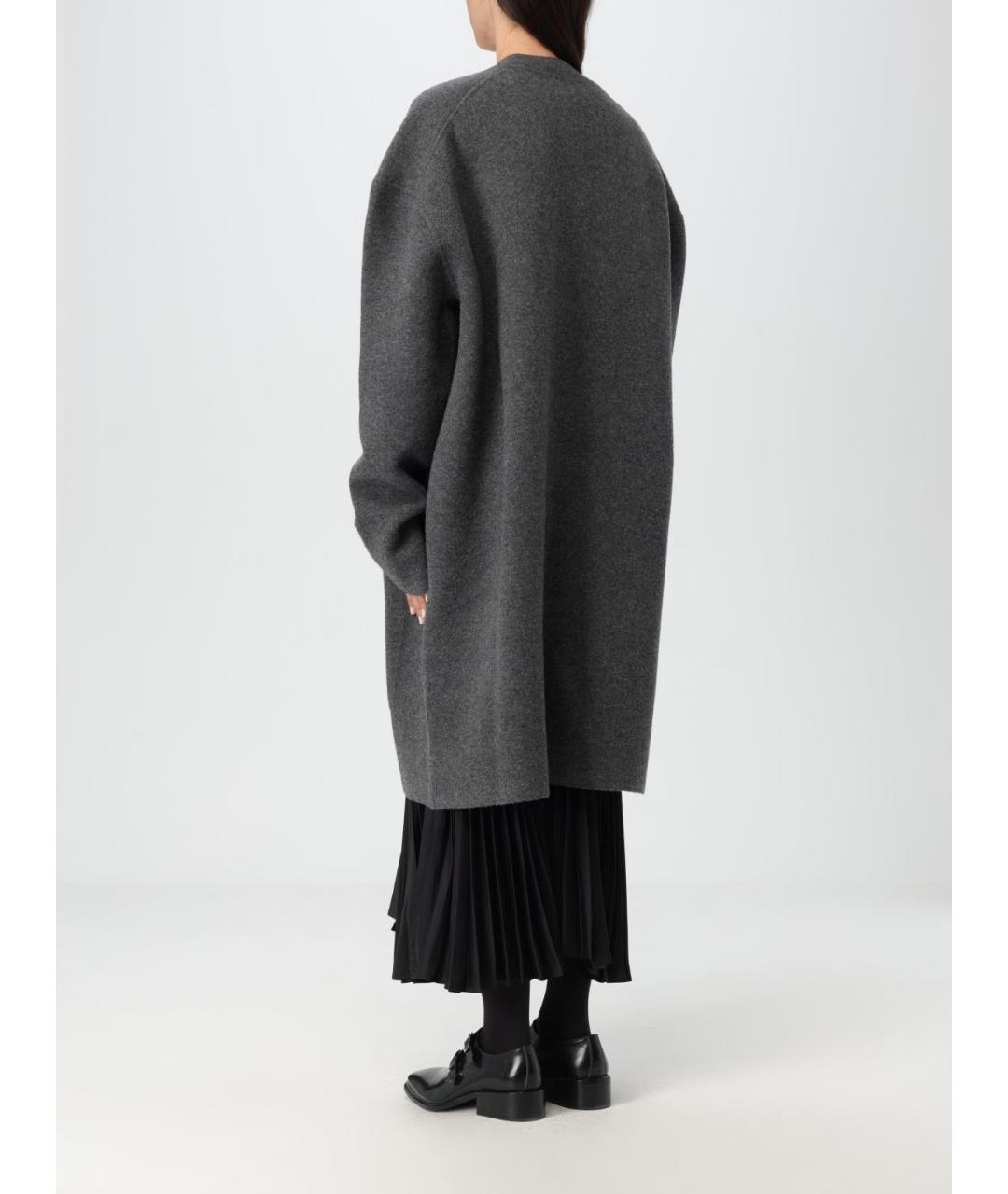 JIL SANDER Серый шерстяной кардиган, фото 3