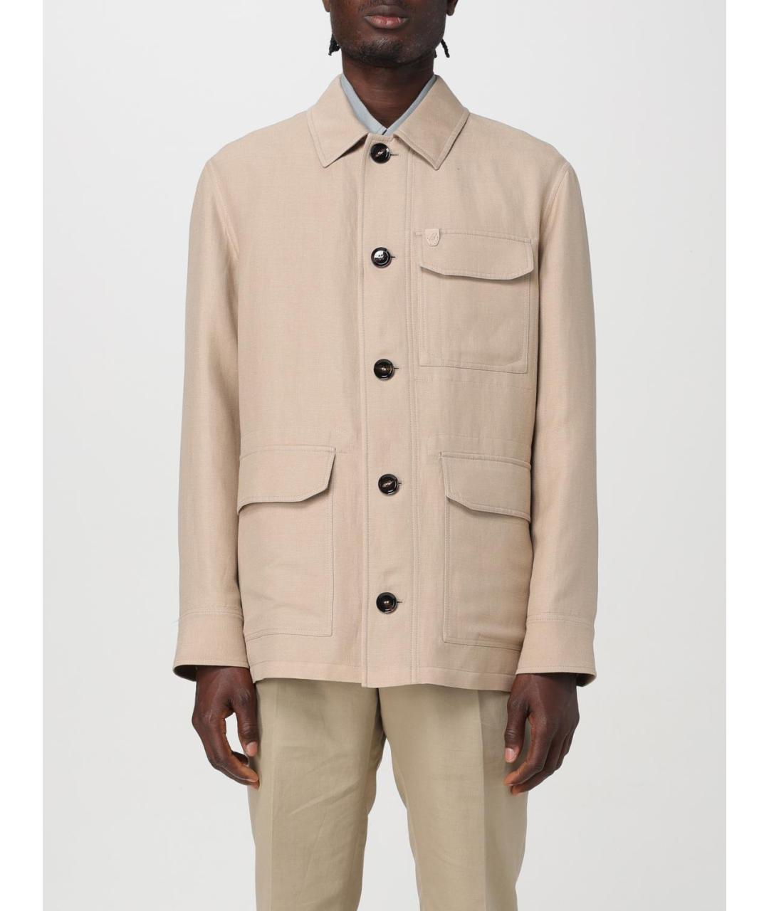 BRIONI Бежевая шерстяная куртка, фото 6