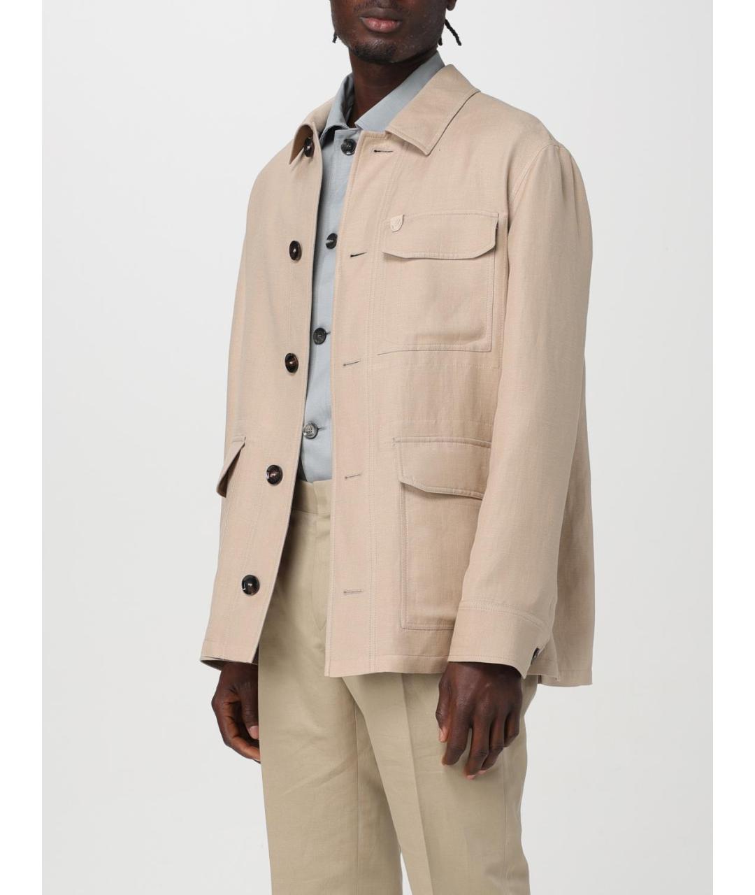 BRIONI Бежевая шерстяная куртка, фото 4