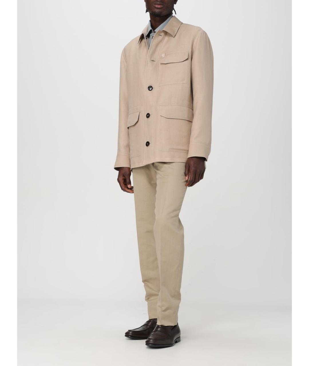 BRIONI Бежевая шерстяная куртка, фото 2