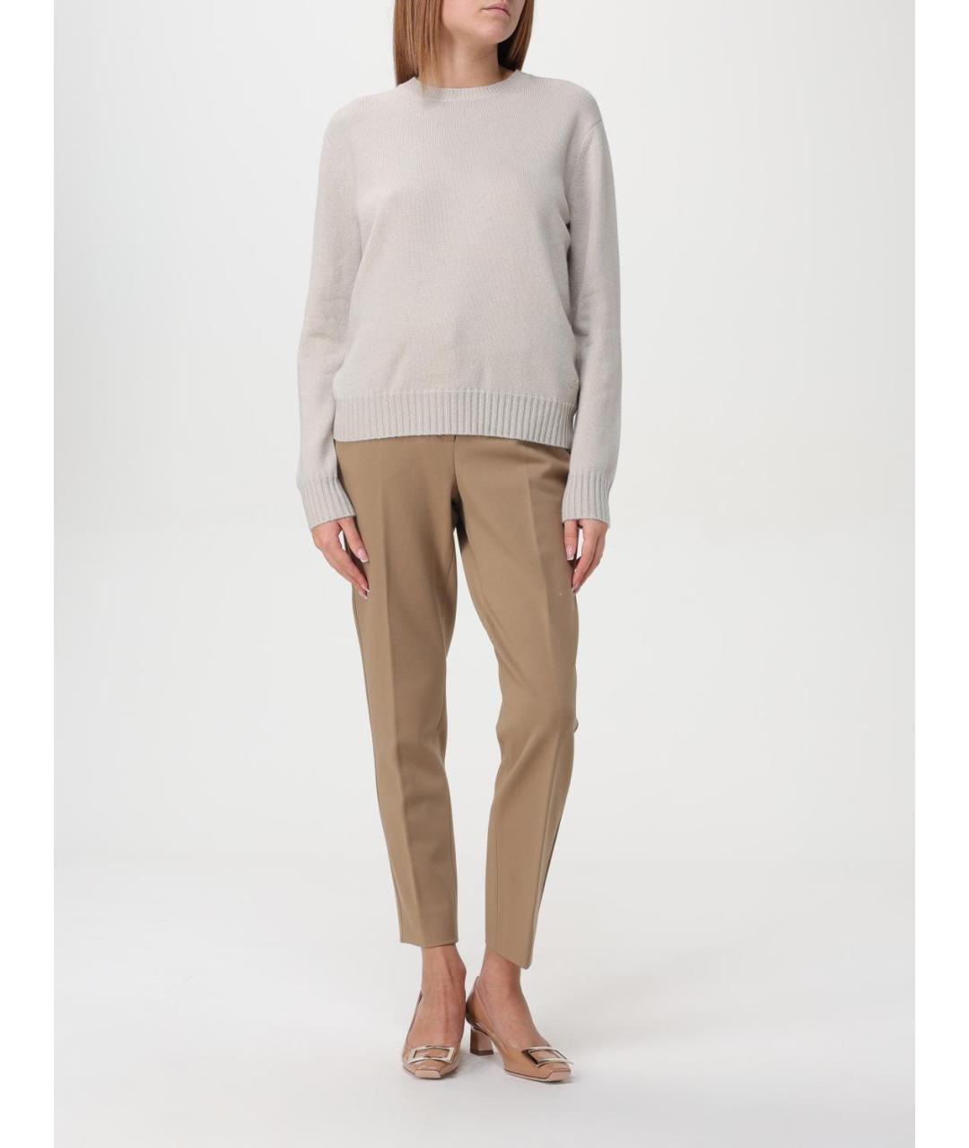 MAX MARA Бежевый кашемировый джемпер / свитер, фото 2
