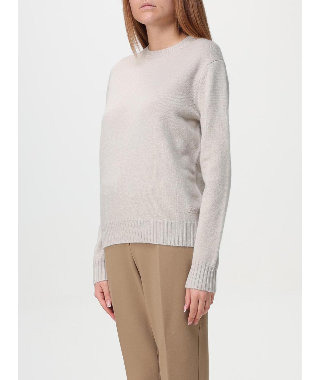 MAX MARA Бежевый кашемировый джемпер / свитер, фото 4