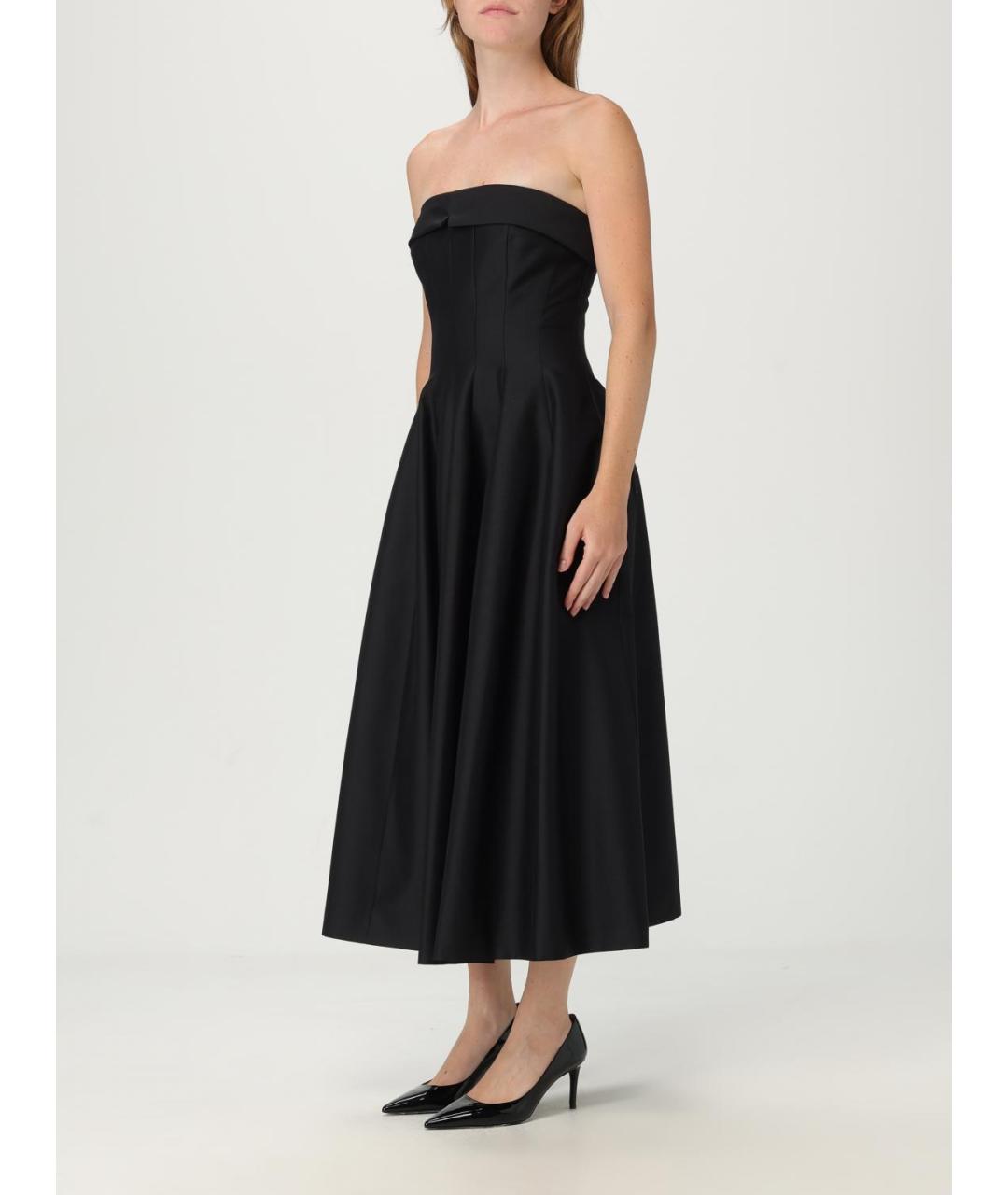 ALBERTA FERRETTI Черное шерстяное платье, фото 3