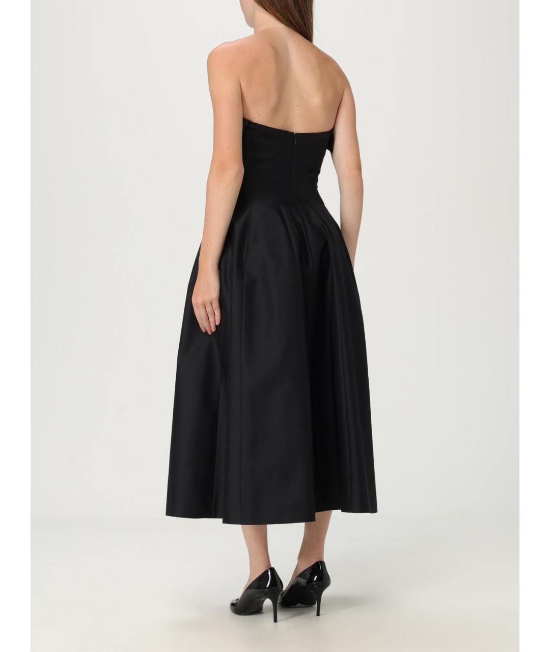 ALBERTA FERRETTI Черное шерстяное платье, фото 2
