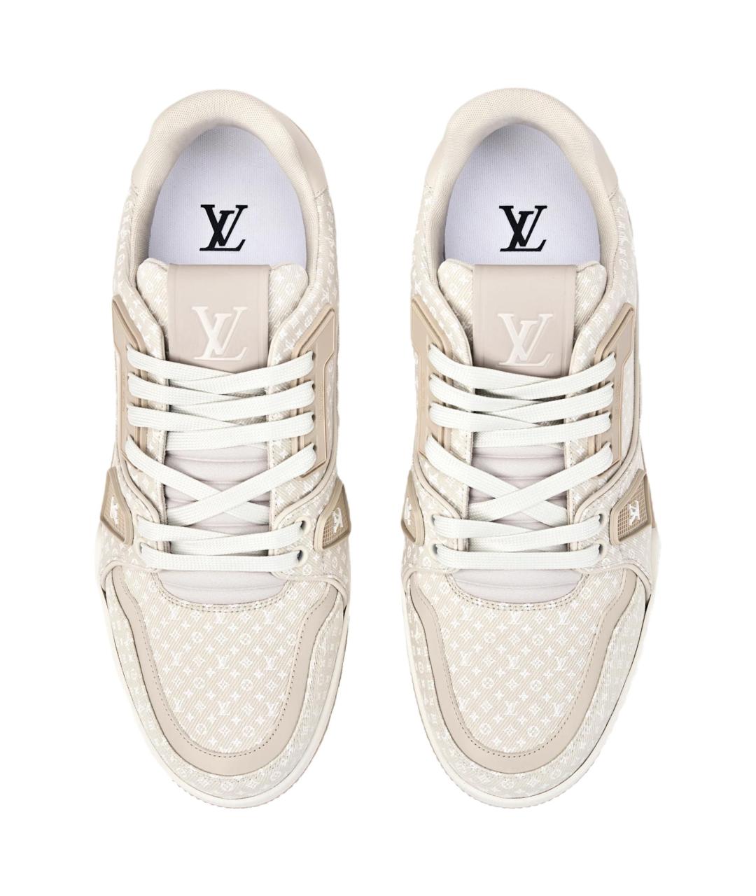 LOUIS VUITTON Бежевые низкие кроссовки / кеды, фото 4