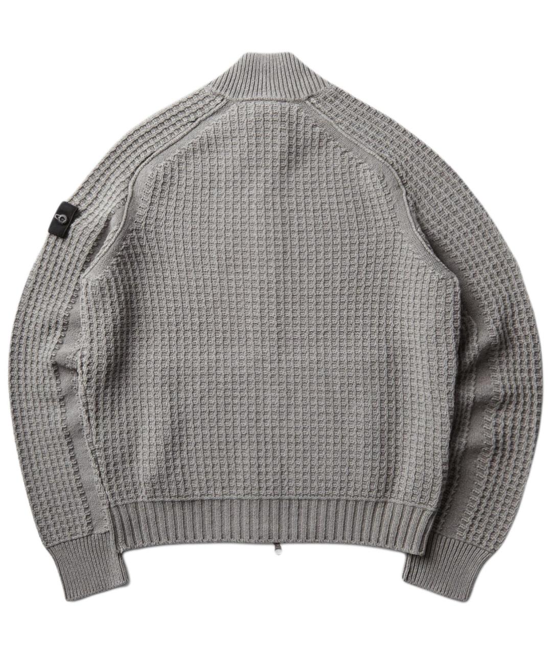 STONE ISLAND Серый хлопковый кардиган, фото 2