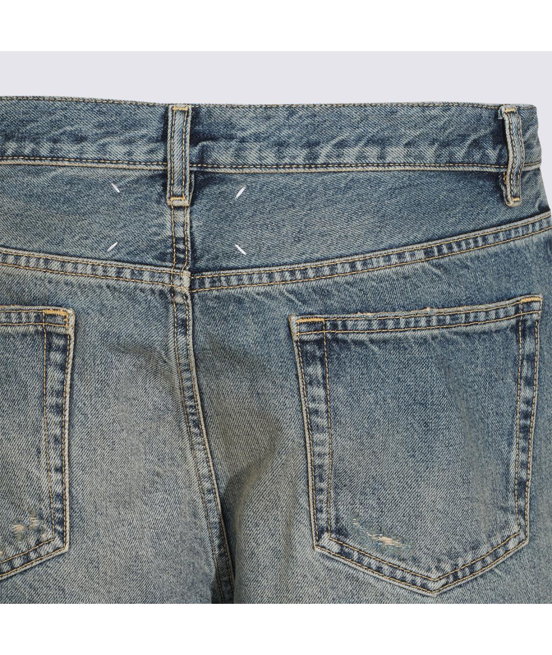 MAISON MARGIELA Синие хлопковые прямые джинсы, фото 5