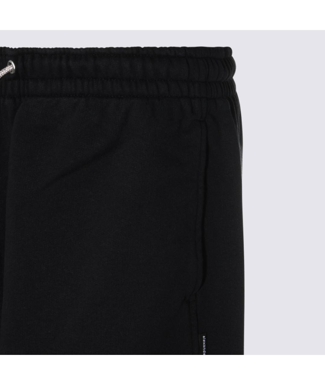 ALEXANDER WANG Черные хлопковые прямые брюки, фото 3