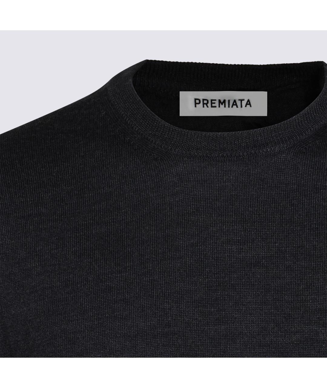 PREMIATA Антрацитовый шерстяной джемпер / свитер, фото 4