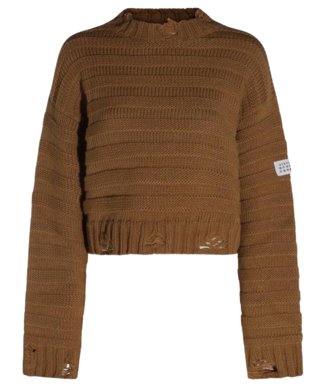 MM6 MAISON MARGIELA Коричневый шерстяной джемпер / свитер, фото 1