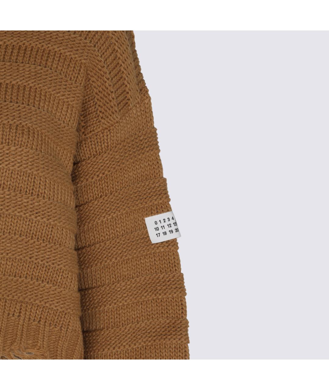 MM6 MAISON MARGIELA Коричневый шерстяной джемпер / свитер, фото 3