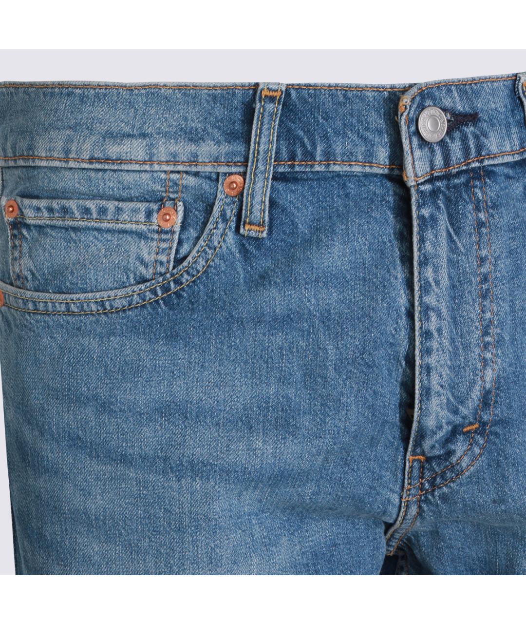 LEVI'S Голубые хлопковые прямые джинсы, фото 3