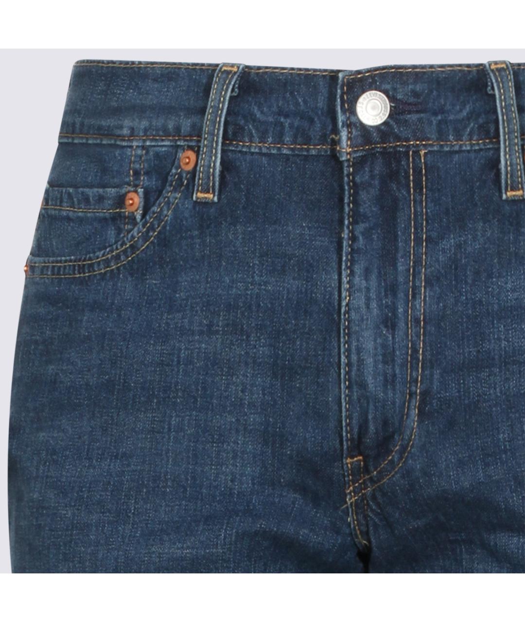 LEVI'S Синие хлопковые прямые джинсы, фото 3