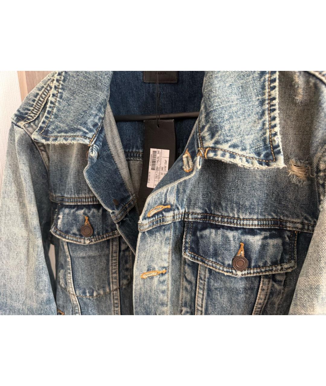 SAINT LAURENT Голубая деним куртка, фото 3